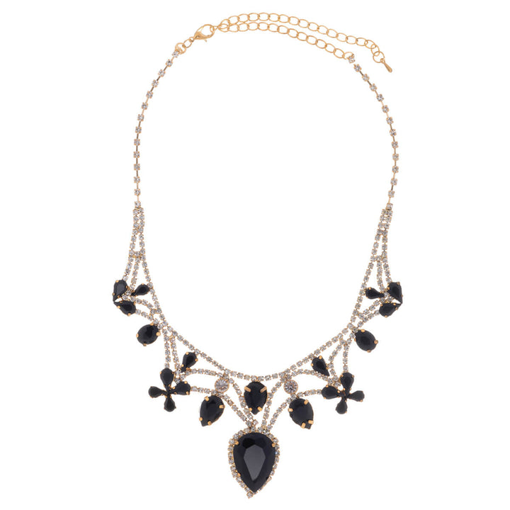 Glass stone festive necklace