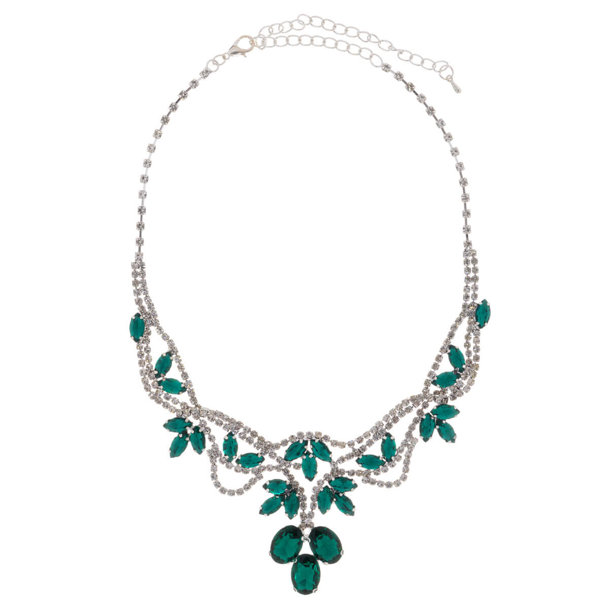 Glass stone festive necklace