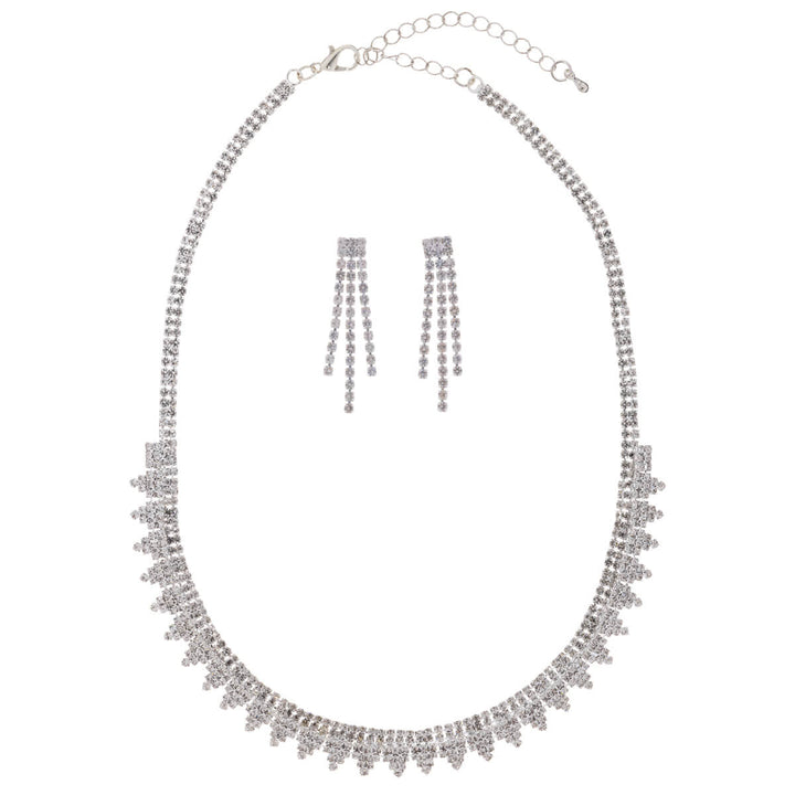 Glassstone festive necklace + earrings