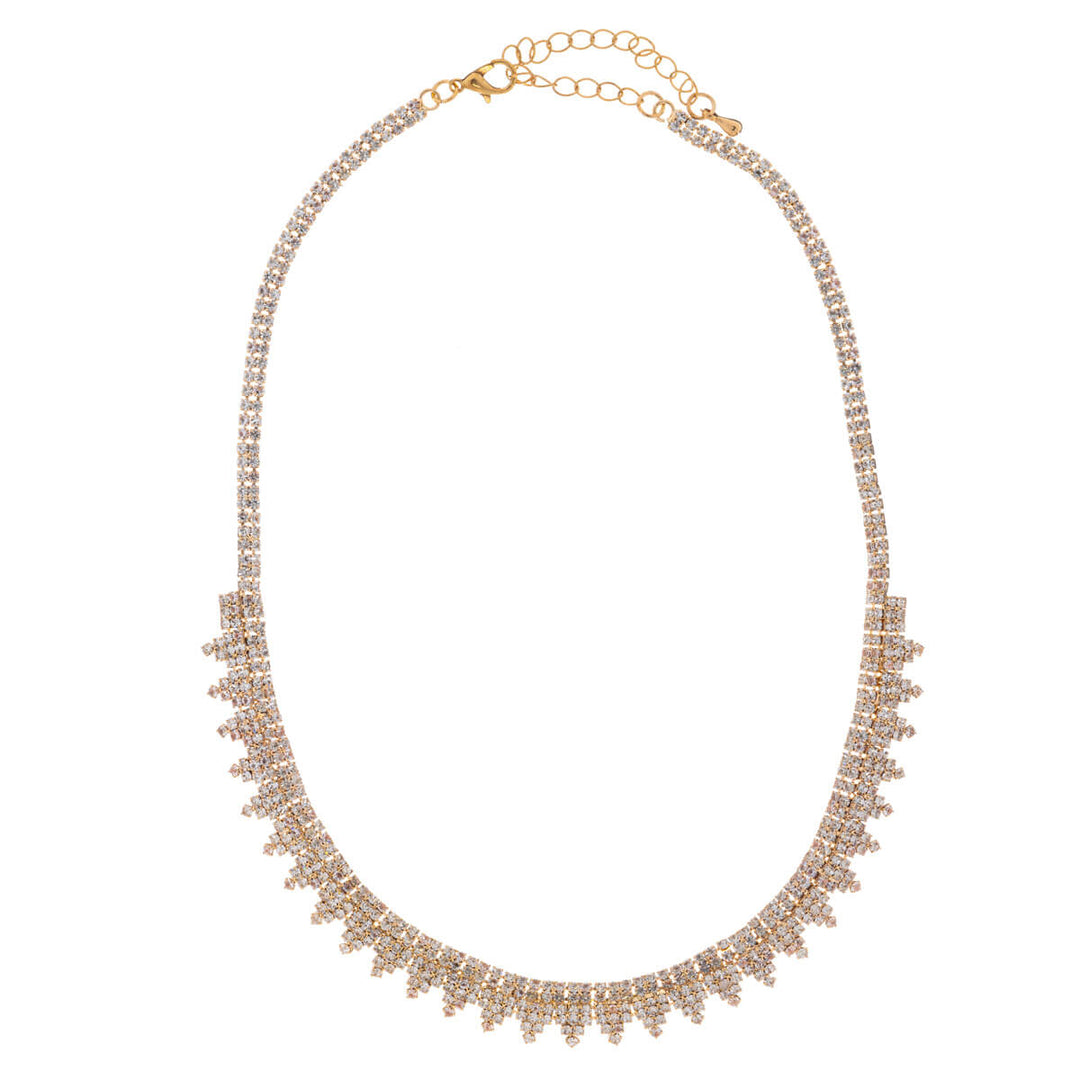 Glassstone festive necklace + earrings