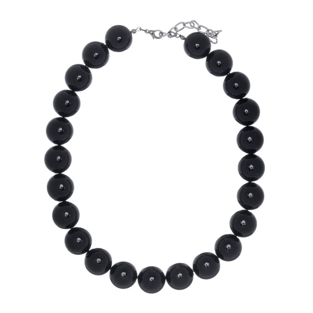 Big pearl balls ball necklace 44cm +5cm