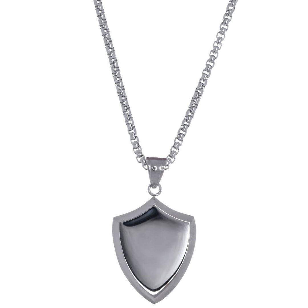 Tile pendant steel necklace (steel 316L)