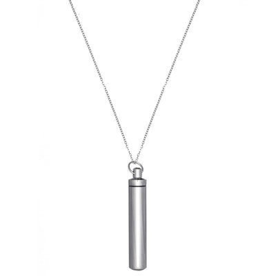 Storage tubular pendant necklace 55cm (steel 316L)