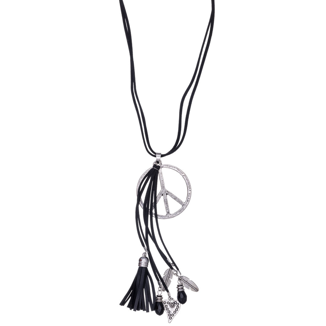 Friedenszeichen Halskette Friedensanhänger 80cm