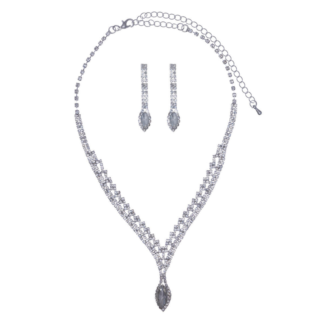 Markise Anhänger festliche Halskette + Ohrringe