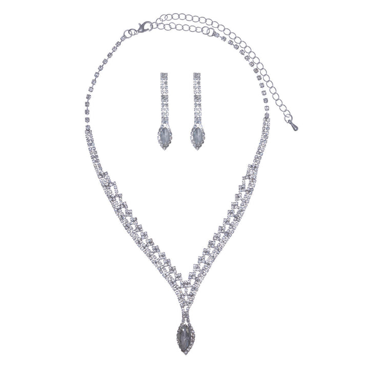 Markise Anhänger festliche Halskette + Ohrringe