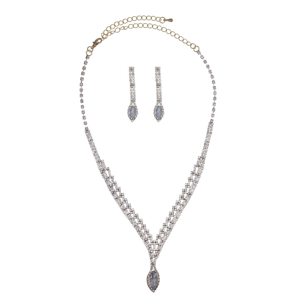 Markise Anhänger festliche Halskette + Ohrringe