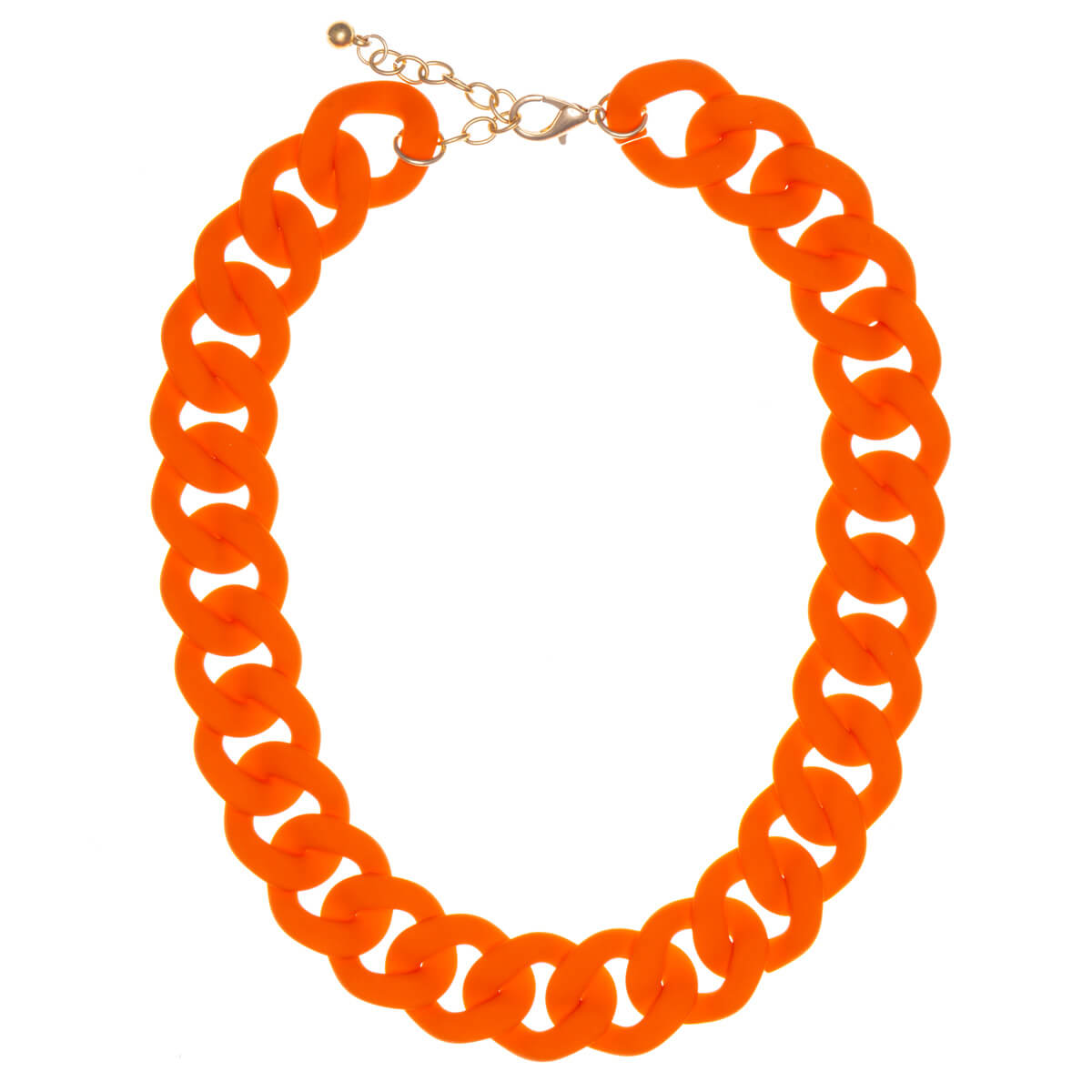 Flat coloured pansar chain necklace 47cm