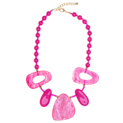 Big colourful necklace with plastic beads