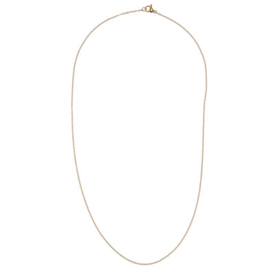 Thin gold plated steel necklace 50cm
