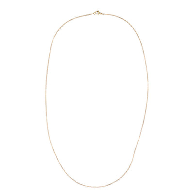 Thin gold plated necklace 1,6mm 60cm (Steel 316L)
