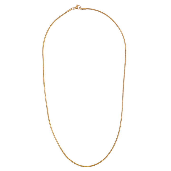 Ohut kullattu käärme kaulaketju 50cm (teräs 316L)