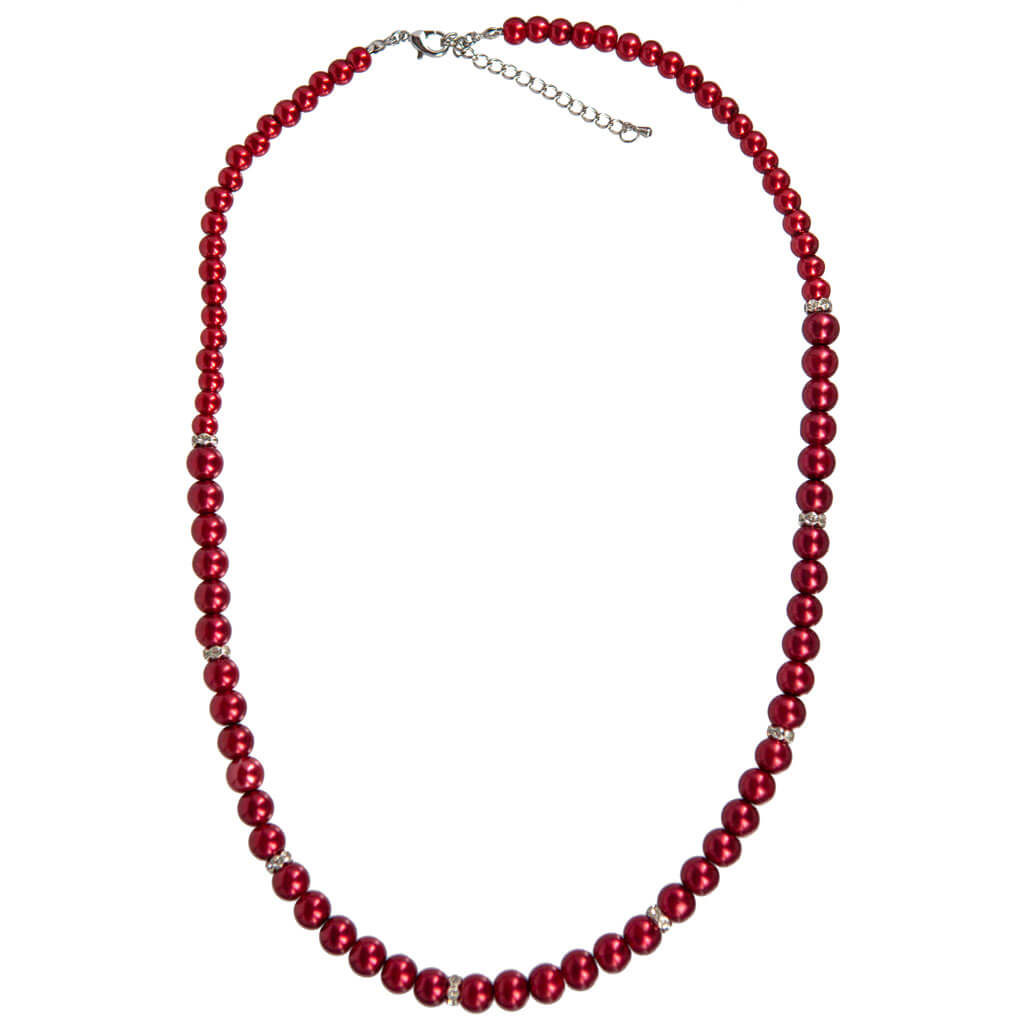 Glass bead necklace 60cm