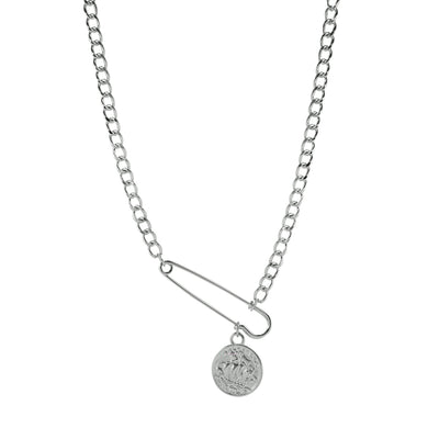Hook and coin necklace