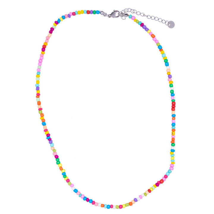 Thin neck beads necklace 40cm +5cm (Steel 316L)