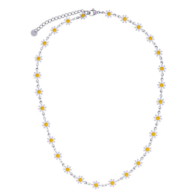 Daisy necklace 40cm +5cm (Steel 316L)
