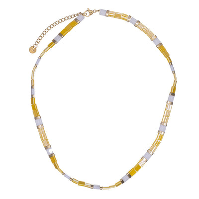 Flat colourful necklace 40cm +5cm (Steel 316L)