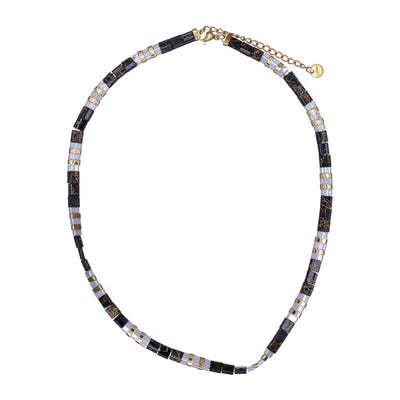 Flat colourful necklace 40cm +5cm (Steel 316L)
