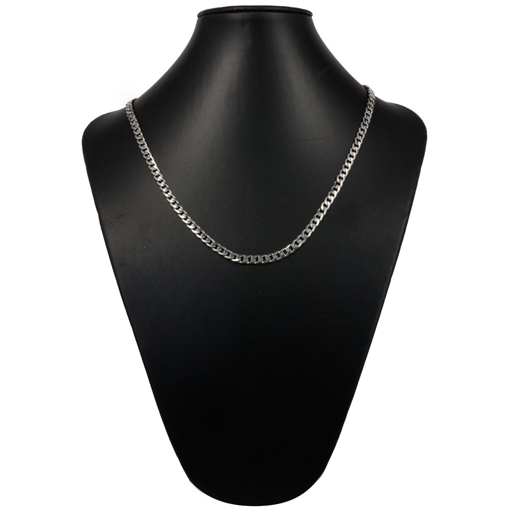 Steel armoured chain necklace 60cm