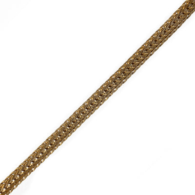 Gold plated flat steel chain necklace 58cm