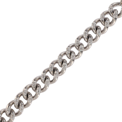 Steel armoured chain with glass stones 40cm +5cm