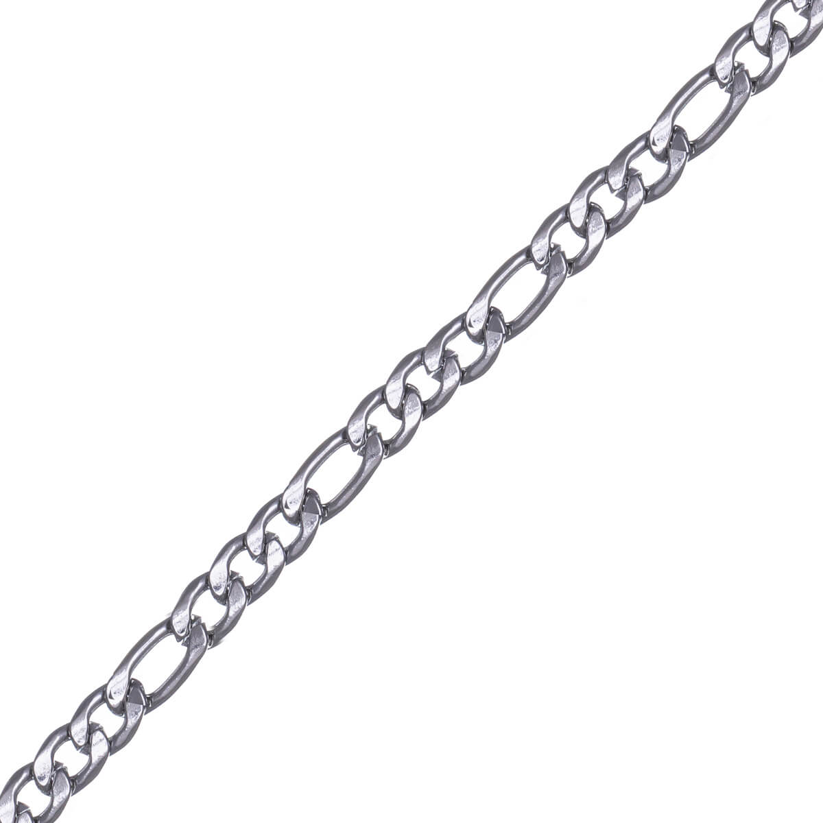 Steel figaro chain necklace 60cm (Steel 316L)
