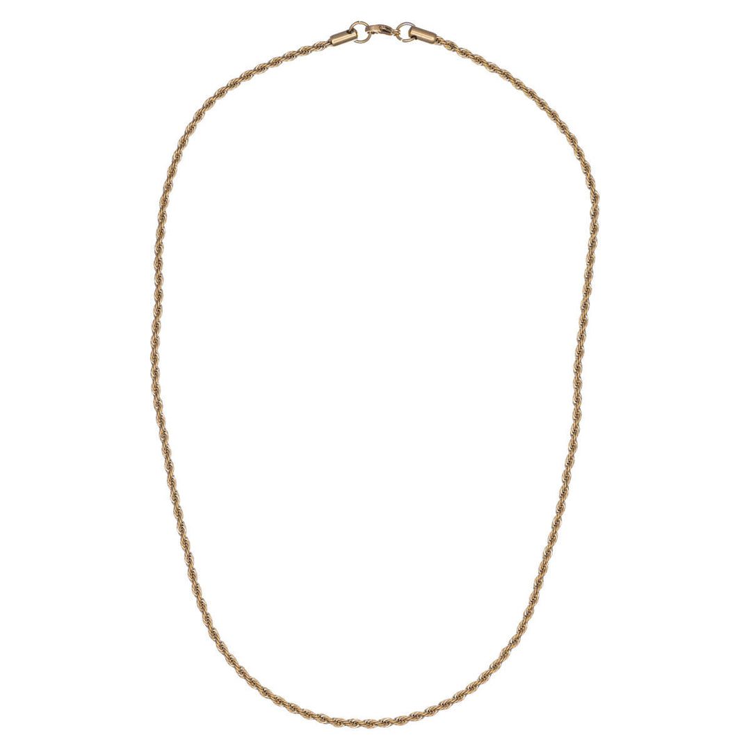 Rope chain steel cordell chain necklace 3mm 55cm