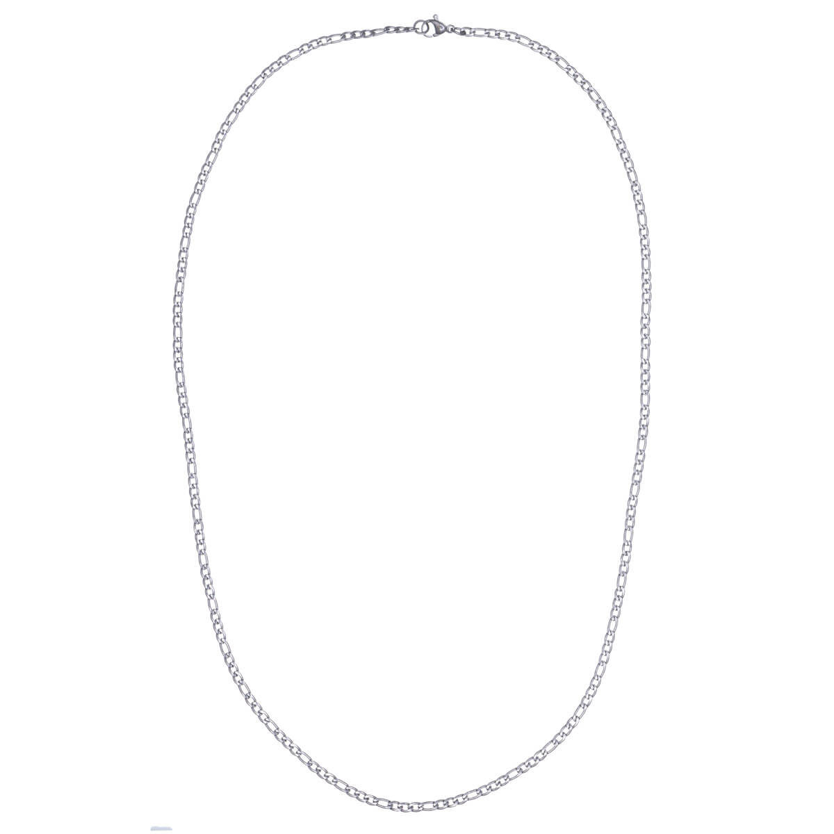 Flat figaro chain narrow necklace 3mm 60cm