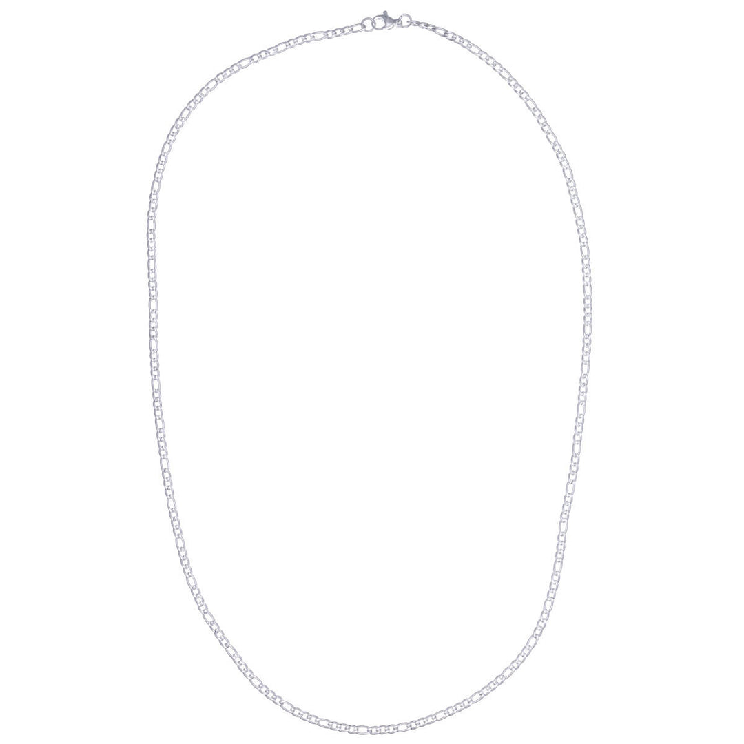 Flache Figarokette schmales Halsband 3mm 60cm