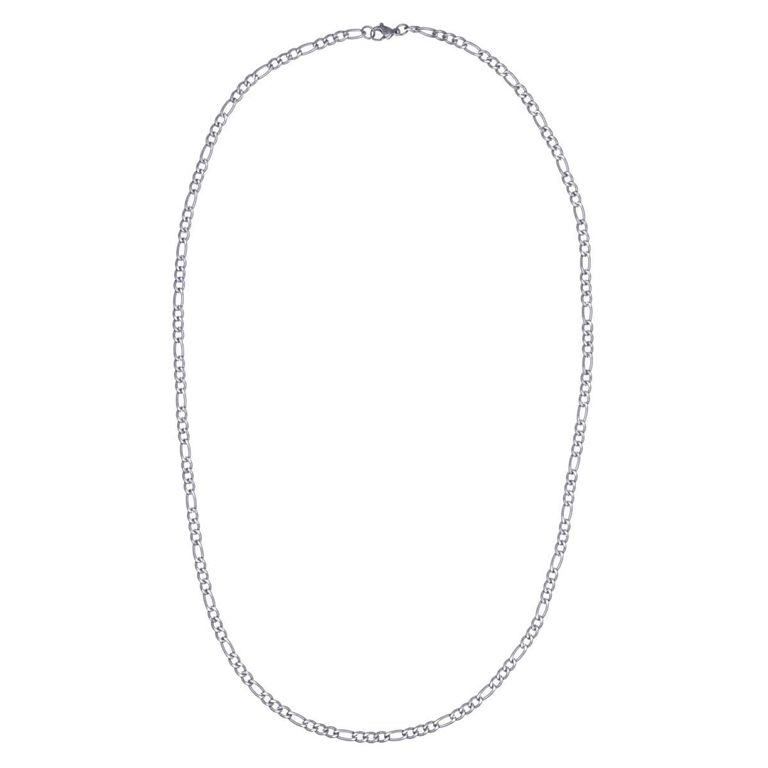 Flat figaro chain narrow necklace 4mm 60cm