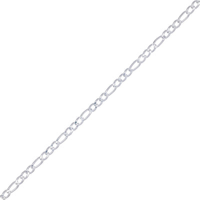Flat figaro chain narrow necklace 4mm 60cm