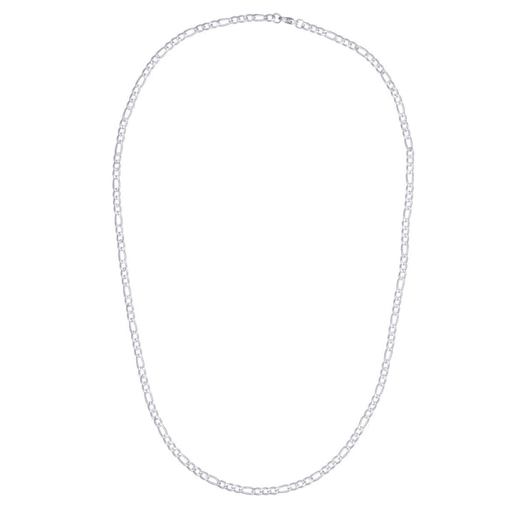 Flat figaro chain narrow necklace 4mm 60cm