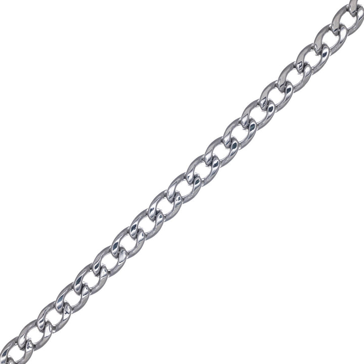 Flat armoured chain necklace 7mm 60cm