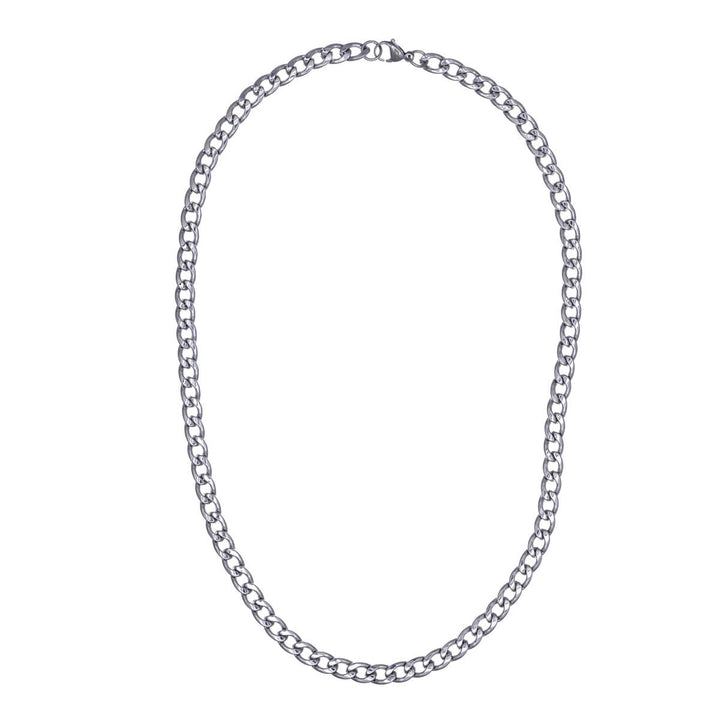 Flat armoured chain necklace 7mm 60cm