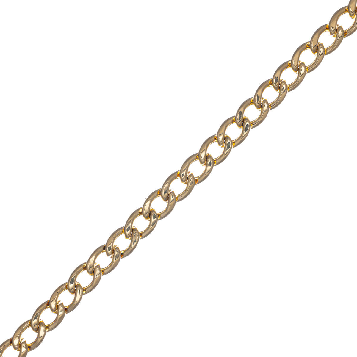 Flat armoured chain necklace 7mm 60cm