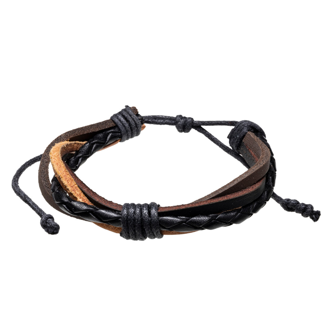 Adjustable leather bracelet