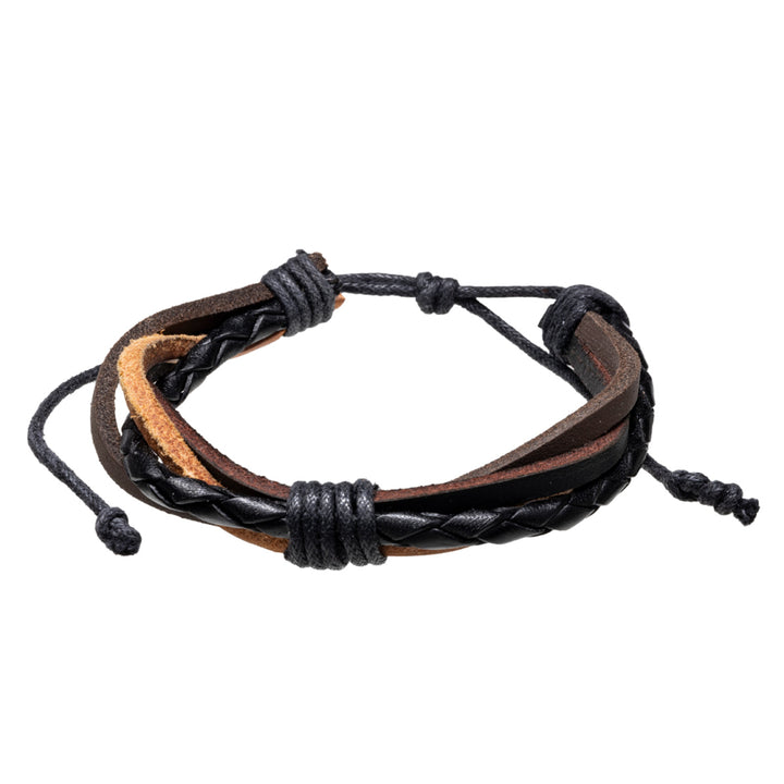 Adjustable leather bracelet