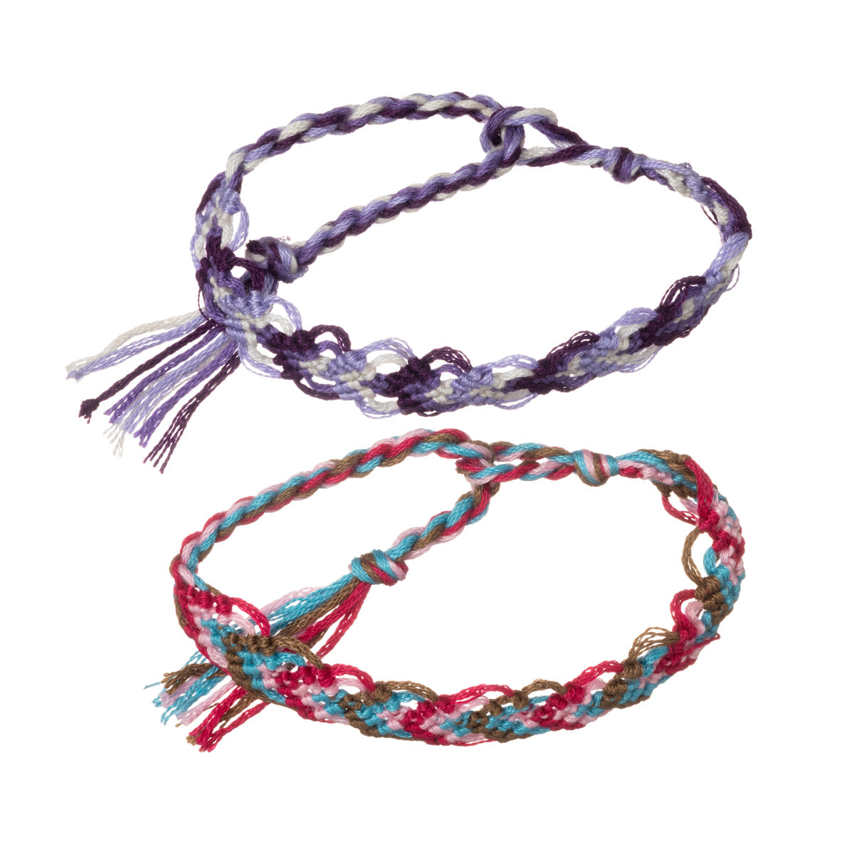 Knotted fabric bracelets 2pcs