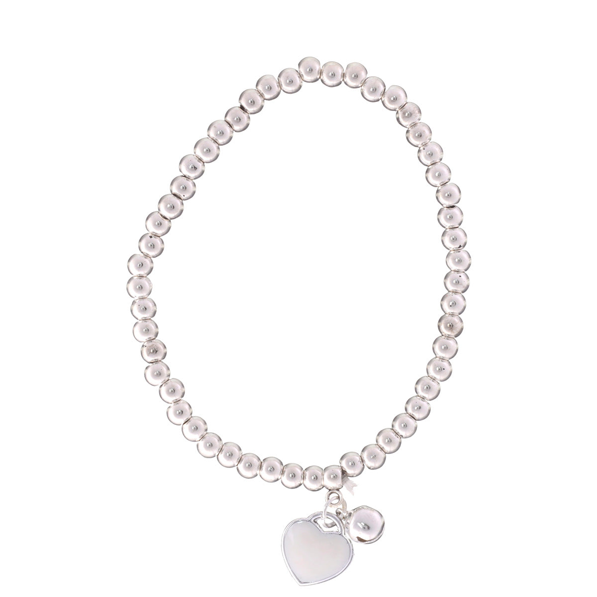 Flexible bracelet with heart pendant 1pcs