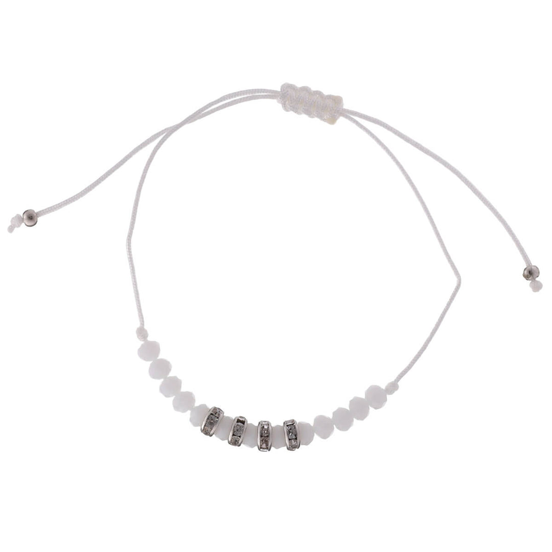 A thin bracelet with glass beads