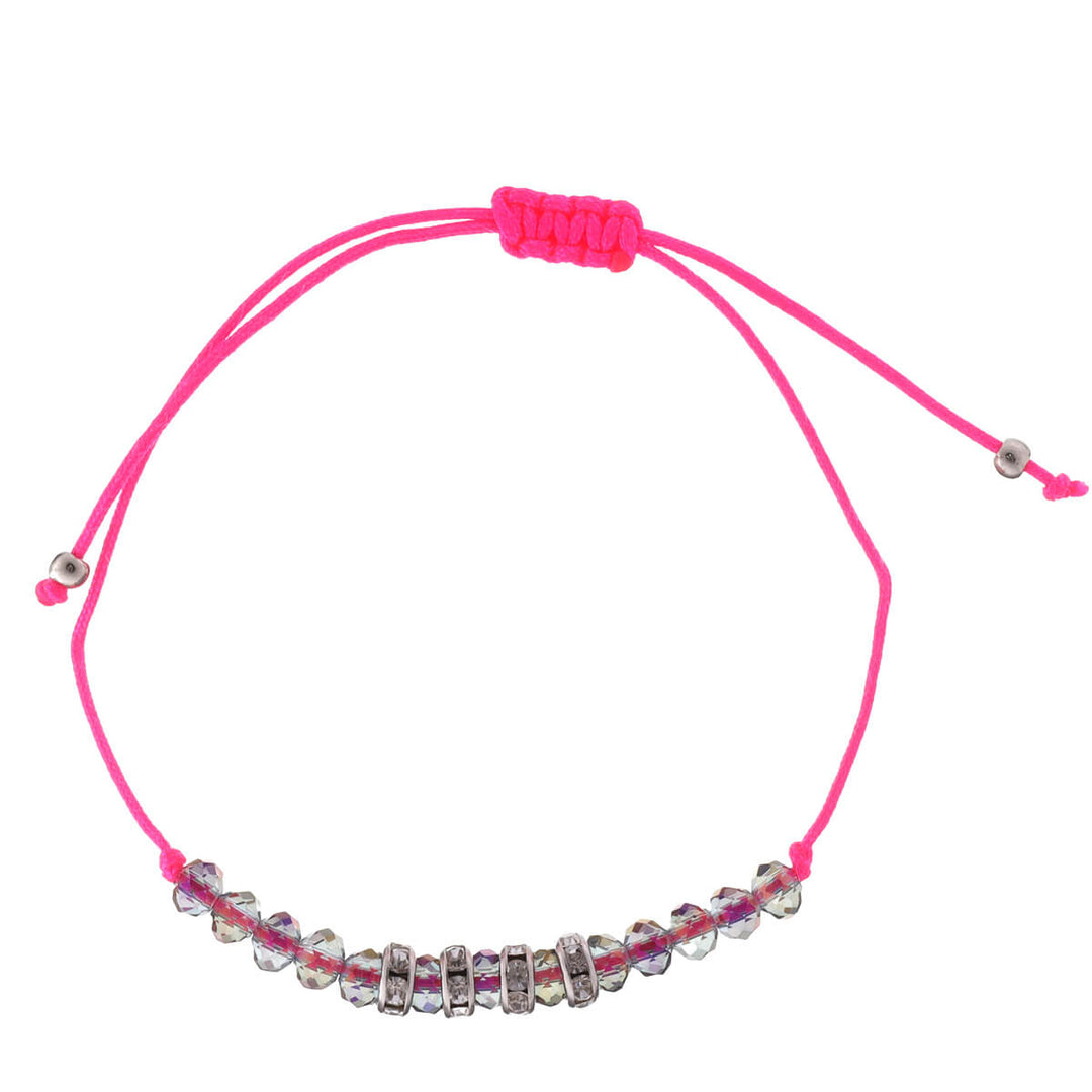 A thin bracelet with glass beads