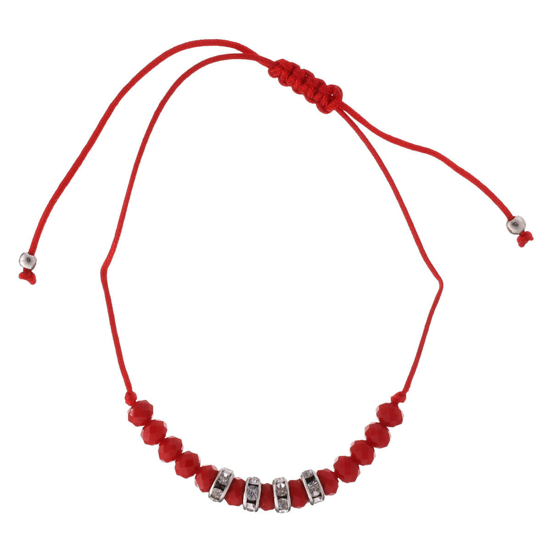 A thin bracelet with glass beads