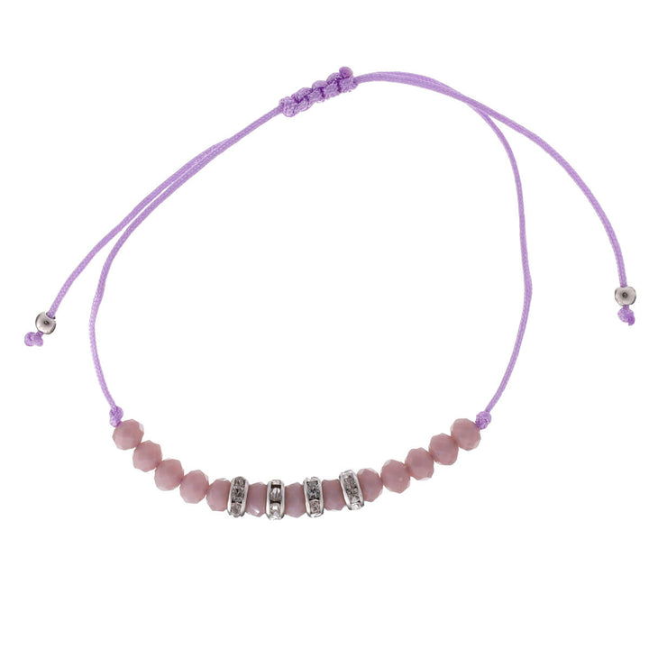 A thin bracelet with glass beads