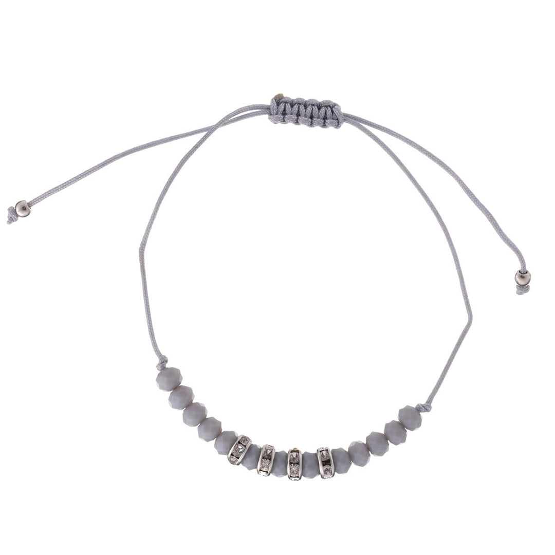 A thin bracelet with glass beads