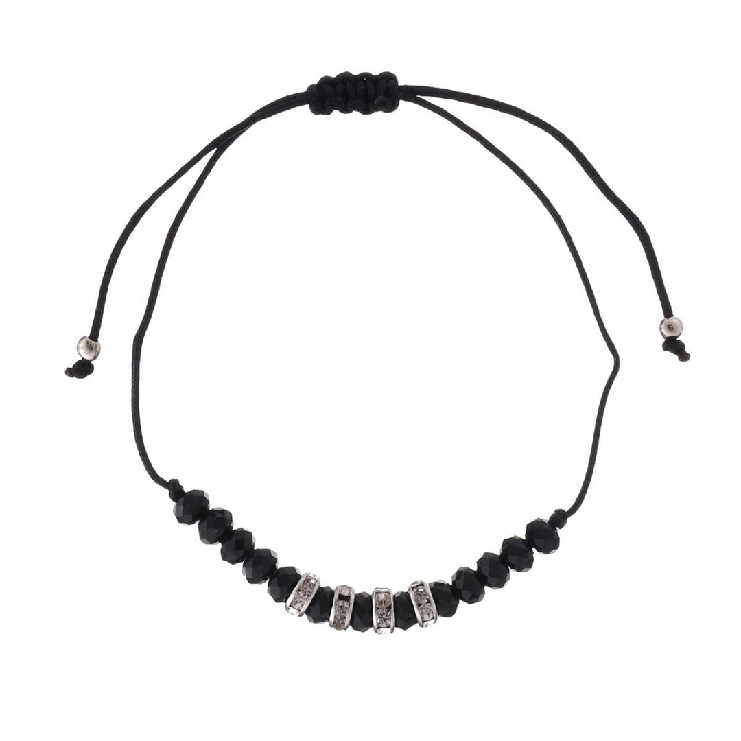 A thin bracelet with glass beads