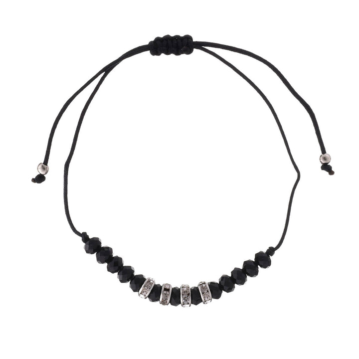 A thin bracelet with glass beads