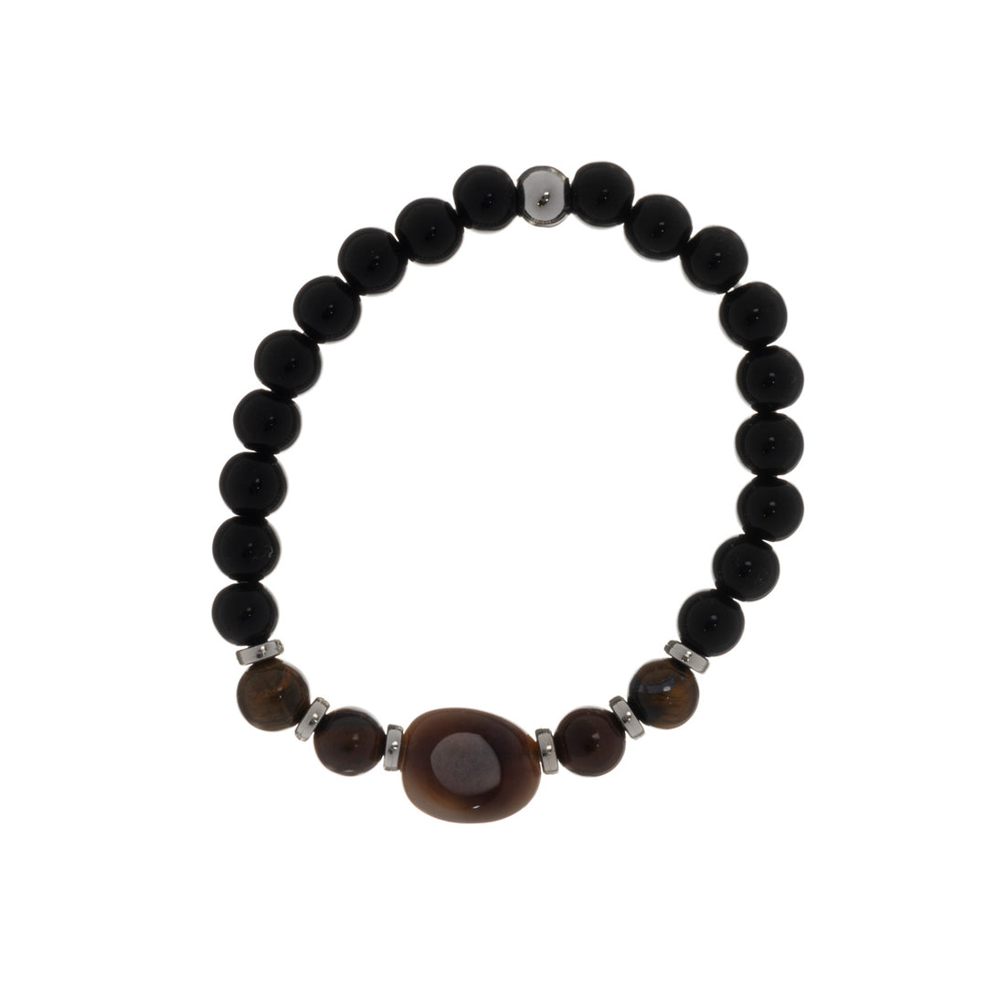 Pearl bracelet with stone (steel 316L)