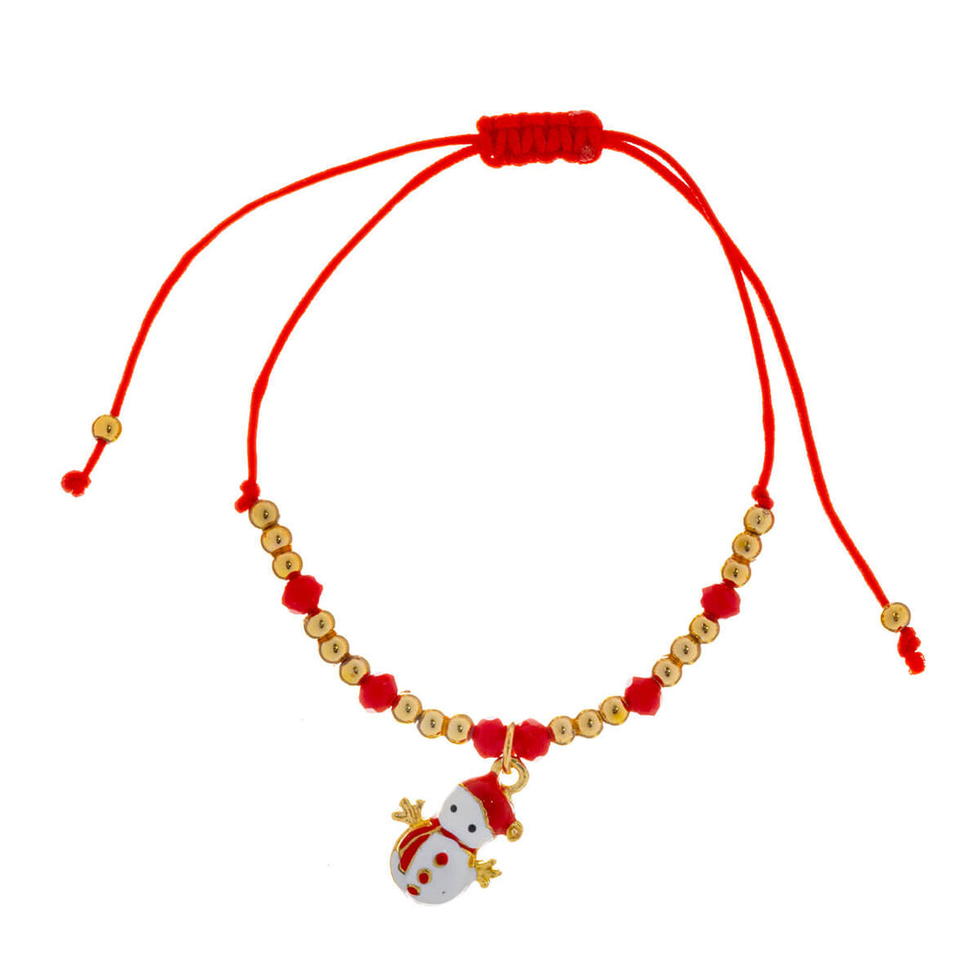 Weihnachtsarmband Schneemann-Anhänger