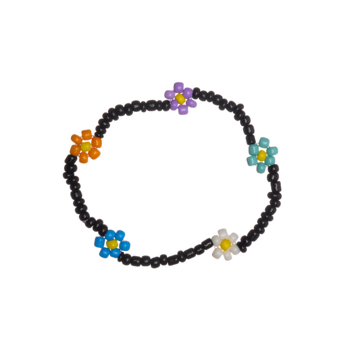 Buntes Mini-Perlenarmband mit Blumen