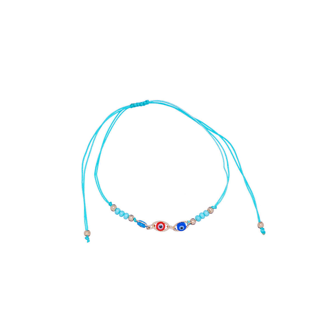 Coloured evil eye bracelet